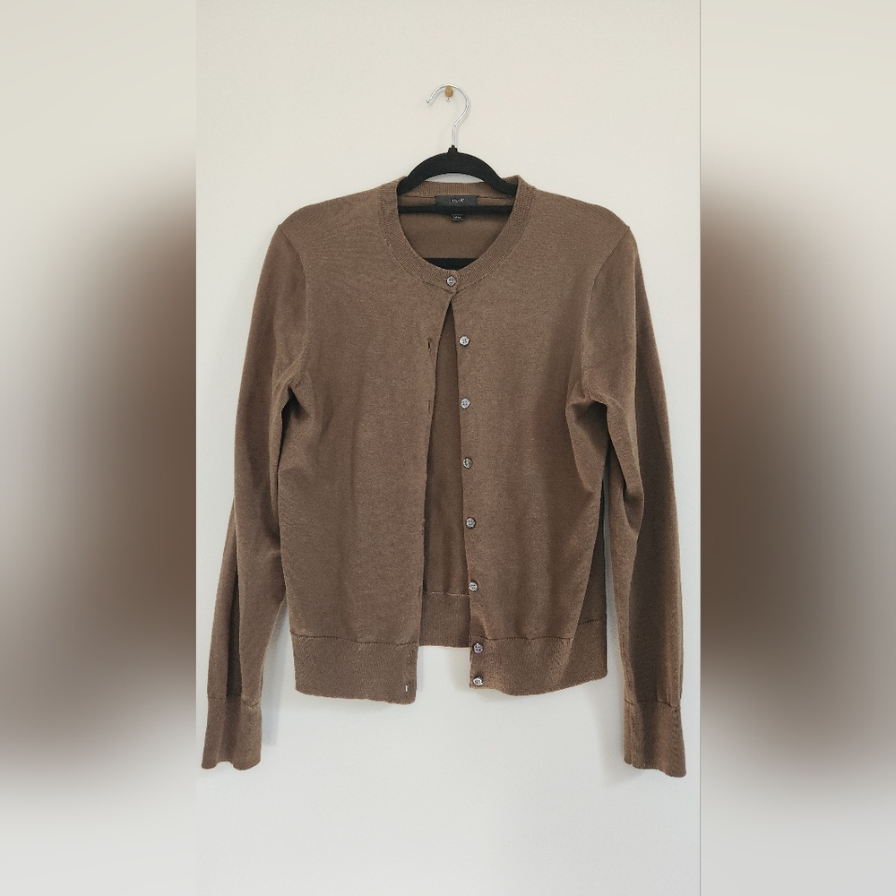 J.Crew Moss Green Women's Cardigan Sweater Sz L